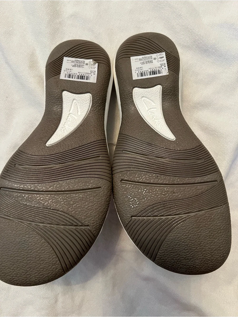 Clarks White Cloudsteppers Breeze Piper Double Strap Slide Beach Summer Sandals - Picture 6 of 14